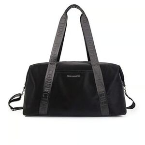 NEW French Connection Audrey Weekender Black Duffel Bag